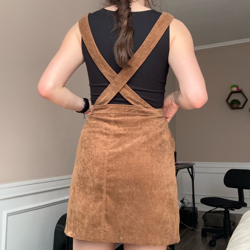 chinese dress ladies Golden Brown Overall Dress Set main image 1